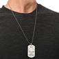 Psalm 91 Refuge Under His Wings Engraved Dog Tag Necklace Stainless Steel or 18k Gold w 24" Chain-Express Your Love Gifts