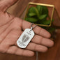 Isaiah 54.17 No Weapon Engraved Dog Tag Necklace Stainless Steel or 18k Gold w 24" Chain-Express Your Love Gifts