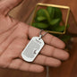 Psalm 23 Spanish Salmo 23 Engraved Dog Tag Necklace Stainless Steel or 18k Gold w 24" Chain-Express Your Love Gifts