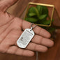 Firefighter's Prayer Dogtag Engraved Dog Tag Necklace Stainless Steel or 18k Gold w 24" Chain-Express Your Love Gifts