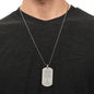 Ten Commandments Chinese Engraved Dog Tag Necklace Stainless Steel or 18k Gold w 24" Chain-Express Your Love Gifts