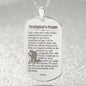 Firefighter's Prayer Dogtag Engraved Dog Tag Necklace Stainless Steel or 18k Gold w 24" Chain-Express Your Love Gifts