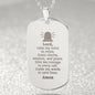 Dispatcher's Prayer Engraved Dog Tag Necklace Stainless Steel or 18k Gold w 24" Chain-Express Your Love Gifts