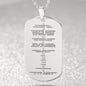 Ten Commandments Chinese Engraved Dog Tag Necklace Stainless Steel or 18k Gold w 24" Chain-Express Your Love Gifts