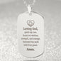 Social Worker's Prayer Engraved Dog Tag Necklace Stainless Steel or 18k Gold w 24" Chain-Express Your Love Gifts