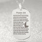 Psalm 23 Polish Psalm Dawida Engraved Dog Tag Necklace Stainless Steel or 18k Gold w 24" Chain-Express Your Love Gifts