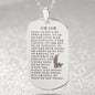 Korean Psalm 23 시편 23편 Engraved Dog Tag Bible Necklace Stainless Steel or 18k Gold w 24" Chain-Express Your Love Gifts