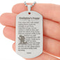 Firefighter's Prayer Dogtag Engraved Dog Tag Necklace Stainless Steel or 18k Gold w 24" Chain-Express Your Love Gifts