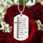 Spanish Juan 3:16 Engraved Dog Tag Bible Necklace Stainless Steel or 18k Gold w 24" Chain-Express Your Love Gifts