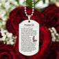 Psalm 23 German Engraved Dog Tag Necklace Stainless Steel or 18k Gold w 24" Chain-Express Your Love Gifts