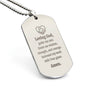 Social Worker's Prayer Engraved Dog Tag Necklace Stainless Steel or 18k Gold w 24" Chain-Express Your Love Gifts