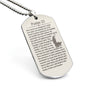 Psalm 23 English Lord is My Shepherd Engraved Dog Tag Necklace Stainless Steel or 18k Gold w 24" Chain-Express Your Love Gifts