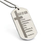 Man of God Pursuing 1 Timothy 6.11 Engraved Dog Tag Necklace Stainless Steel or 18k Gold w 24" Chain-Express Your Love Gifts
