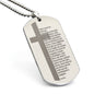 Lord's Prayer German Vater Unser Engraved Dog Tag Necklace Stainless Steel or 18k Gold w 24" Chain-Express Your Love Gifts