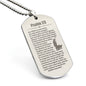 Psalm 23 German Engraved Dog Tag Necklace Stainless Steel or 18k Gold w 24" Chain-Express Your Love Gifts