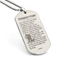 Firefighter's Prayer Dogtag Engraved Dog Tag Necklace Stainless Steel or 18k Gold w 24" Chain-Express Your Love Gifts