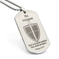 Isaiah 54.17 No Weapon Engraved Dog Tag Necklace Stainless Steel or 18k Gold w 24" Chain-Express Your Love Gifts