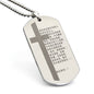 Lord's Prayer Chinese Engraved Dog Tag Necklace Stainless Steel or 18k Gold w 24" Chain-Express Your Love Gifts