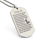Psalm 23 Polish Psalm Dawida Engraved Dog Tag Necklace Stainless Steel or 18k Gold w 24" Chain-Express Your Love Gifts