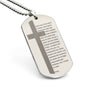 Lords Prayer Polish Ojcze Nasz Engraved Dog Tag Necklace Stainless Steel or 18k Gold w 24" Chain-Express Your Love Gifts