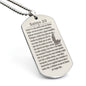 Psalm 23 Portuguese Salmo 23 Engraved Dog Tag Necklace Stainless Steel or 18k Gold w 24" Chain-Express Your Love Gifts