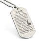 Psalm 23 Chinese Engraved Dog Tag Necklace Stainless Steel or 18k Gold w 24" Chain-Express Your Love Gifts