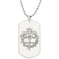 Man of God Cross 1 Timothy 6.11 Engraved Dog Tag Necklace Stainless Steel or 18k Gold w 24" Chain-Express Your Love Gifts