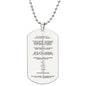 Ten Commandments Chinese Engraved Dog Tag Necklace Stainless Steel or 18k Gold w 24" Chain-Express Your Love Gifts