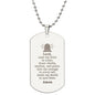 Dispatcher's Prayer Engraved Dog Tag Necklace Stainless Steel or 18k Gold w 24" Chain-Express Your Love Gifts