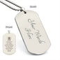 Dispatcher's Prayer Engraved Dog Tag Necklace Stainless Steel or 18k Gold w 24" Chain-Express Your Love Gifts
