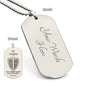 Isaiah 54.17 No Weapon Engraved Dog Tag Necklace Stainless Steel or 18k Gold w 24" Chain-Express Your Love Gifts