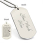 Psalm 23 French Psaume 23 Engraved Dog Tag Necklace Stainless Steel or 18k Gold w 24" Chain-Express Your Love Gifts