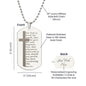 Everlasting Life John 3:16 Engraved Dog Tag Bible Necklace Stainless Steel or 18k Gold w 24" Chain-Express Your Love Gifts
