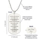 Ten Commandments English Engraved Dog Tag Necklace Stainless Steel or 18k Gold w 24" Chain-Express Your Love Gifts