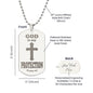 God is My Protection Psalm 91 Engraved Dog Tag Necklace Stainless Steel or 18k Gold w 24" Chain-Express Your Love Gifts