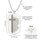 Lord's Prayer German Vater Unser Engraved Dog Tag Necklace Stainless Steel or 18k Gold w 24" Chain-Express Your Love Gifts