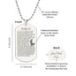 Psalm 23 English Lord is My Shepherd Engraved Dog Tag Necklace Stainless Steel or 18k Gold w 24" Chain-Express Your Love Gifts