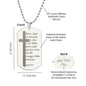 Spanish Juan 3:16 Engraved Dog Tag Bible Necklace Stainless Steel or 18k Gold w 24" Chain-Express Your Love Gifts