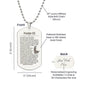 Psalm 23 German Engraved Dog Tag Necklace Stainless Steel or 18k Gold w 24" Chain-Express Your Love Gifts