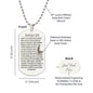 Psalm 23 Portuguese Salmo 23 Engraved Dog Tag Necklace Stainless Steel or 18k Gold w 24" Chain-Express Your Love Gifts