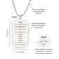 The 10 Commandments 십계명 Engraved Dog Tag Bible Necklace Stainless Steel or 18k Gold w 24" Chain-Express Your Love Gifts