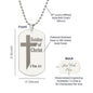 Soldier of Christ 2 Tim 2 3 Engraved Dog Tag Necklace Stainless Steel or 18k Gold w 24" Chain-Express Your Love Gifts
