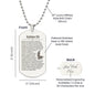 Psalm 23 Spanish Salmo 23 Engraved Dog Tag Necklace Stainless Steel or 18k Gold w 24" Chain-Express Your Love Gifts