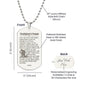 Firefighter's Prayer Dogtag Engraved Dog Tag Necklace Stainless Steel or 18k Gold w 24" Chain-Express Your Love Gifts