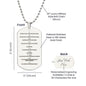 Ten Commandments Spanish Diez Mandamientos Engraved Dog Tag Necklace Stainless Steel or 18k Gold w 24" Chain-Express Your Love Gifts