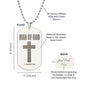 Man of God 1 Timothy 6.11 Engraved Dog Tag Necklace Stainless Steel or 18k Gold w 24" Chain-Express Your Love Gifts