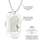 Korean Psalm 23 시편 23편 Engraved Dog Tag Bible Necklace Stainless Steel or 18k Gold w 24" Chain-Express Your Love Gifts
