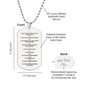 Ten Commandments French Dix Commandements Engraved Dog Tag Necklace Stainless Steel or 18k Gold w 24" Chain-Express Your Love Gifts