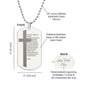 Lord's Prayer Russian Engraved Dog Tag Necklace Stainless Steel or 18k Gold w 24" Chain-Express Your Love Gifts
