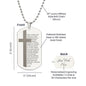 Lords Prayer Spanish Padre Nuestro Engraved Dog Tag Necklace Stainless Steel or 18k Gold w 24" Chain-Express Your Love Gifts